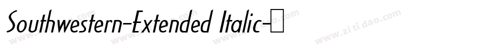 Southwestern-Extended Italic字体转换